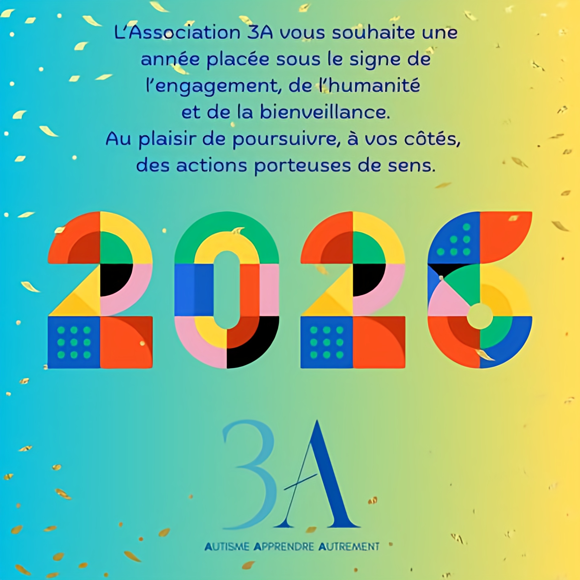 Bonne année 2026 de la part de l'association 3A