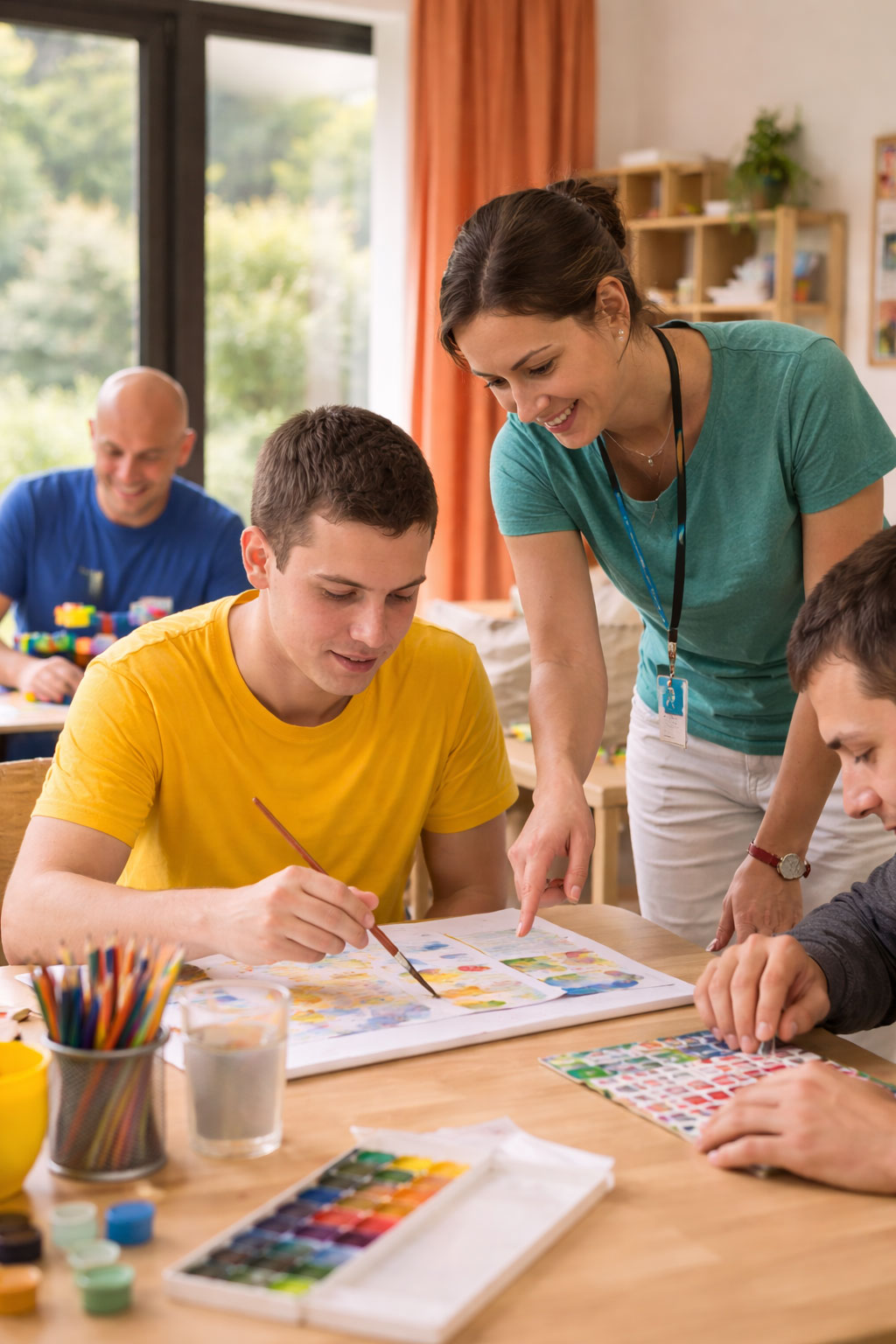 Temps d’accueil de jour au Foyer d’Accueil Médicalisé L’Oiseau Lyre à Levens, proposant un accompagnement structuré et adapté à des adultes avec troubles du spectre de l’autisme dans les Alpes-Maritimes.