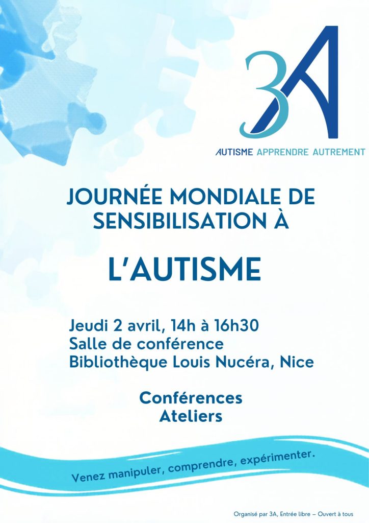 Journée mondiale de sensibilisation à l'autisme à Nice le 2 avril 2026