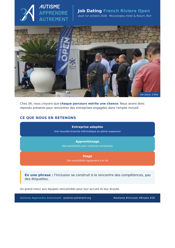 Rencontres professionnelles à Biot