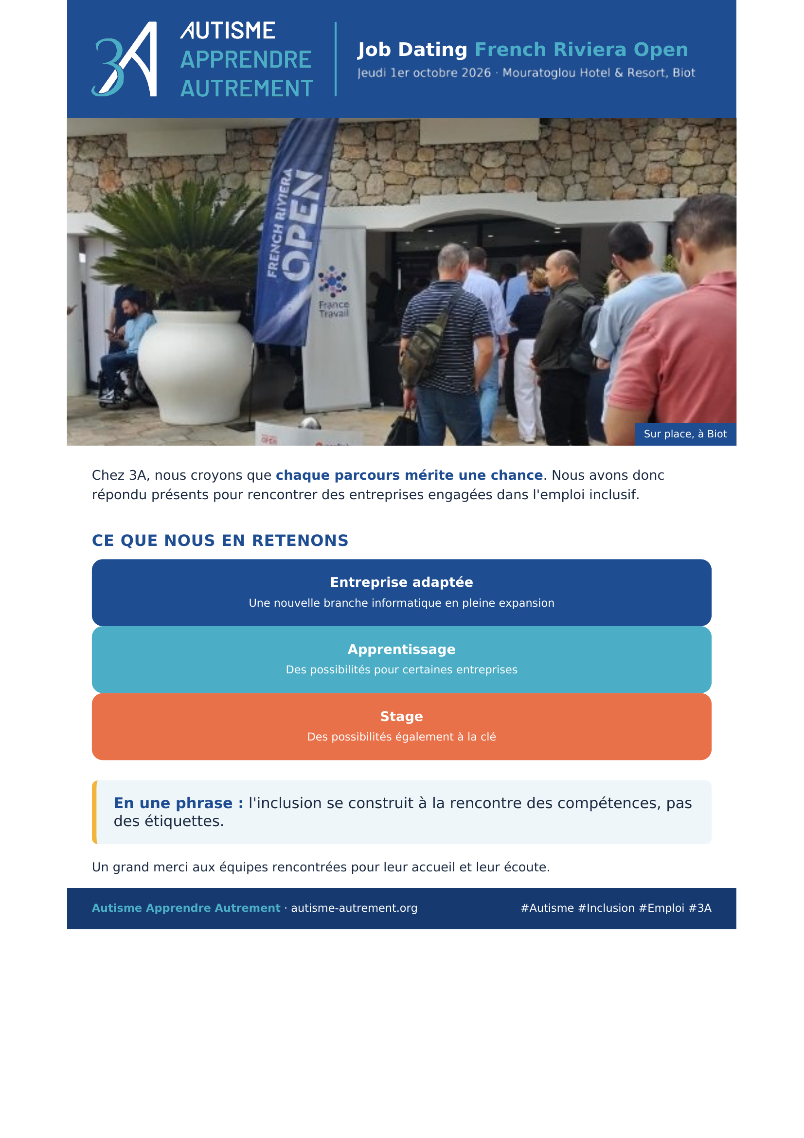 Rencontres professionnelles à Biot
